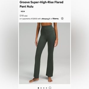 Lululemon Groove Super High Rise Flare Leggings